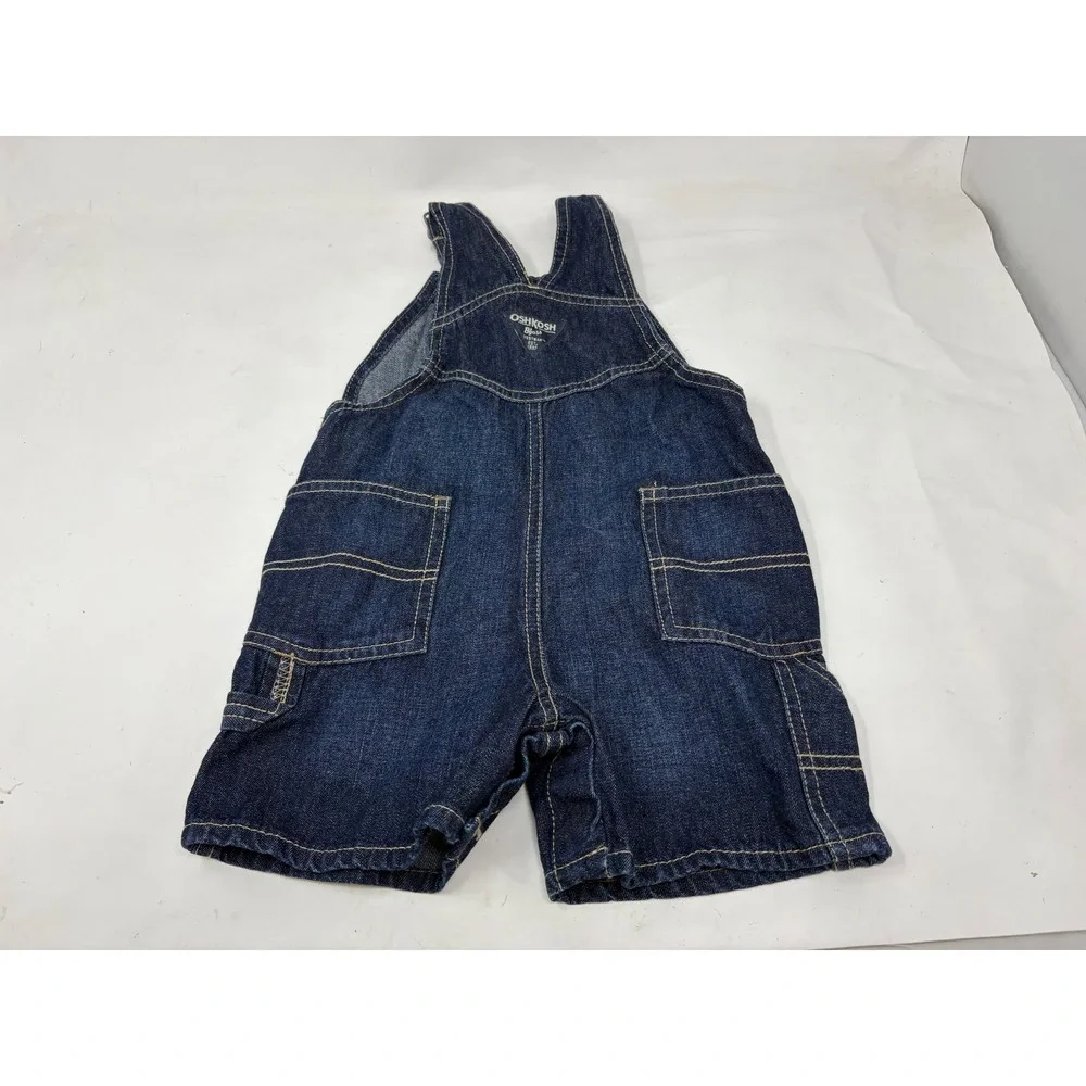 OshKosh Bgosh Boys Denim Shortall Overalls Dark Wash 18M 11214913